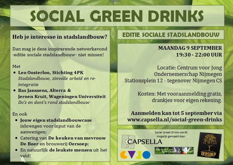 Sociale Stadslandbouw: social green drinks